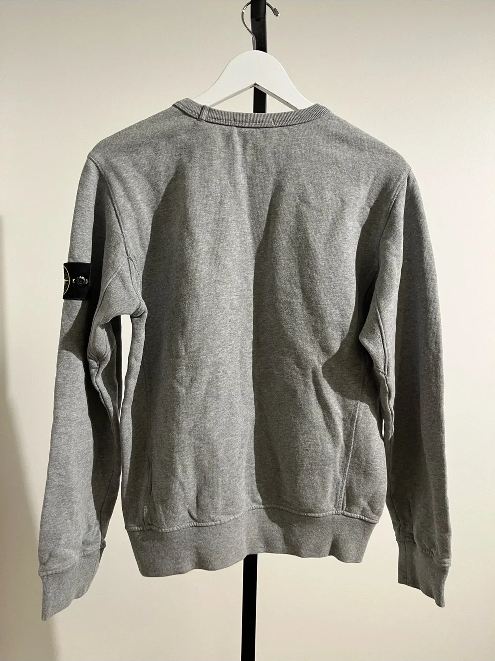 Stone Island Compass-badge Cotton Sweatshirt Grey Crewneck - Picture 4 of 9